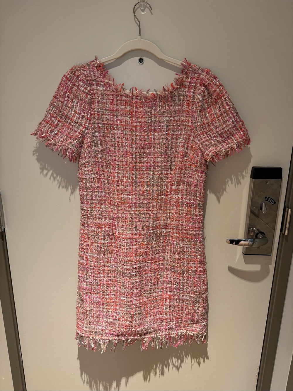 Vici Pink Multi-Color Tweed Mini Dress - Picture 2 of 7